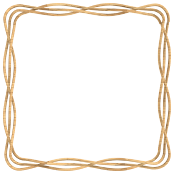 gold frame with a wavy pattern on a transparent background png