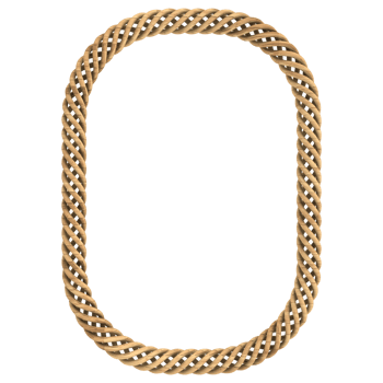 gold chain link frame on transparent background png