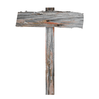 wooden signpost isolated on transparent background png