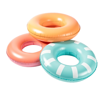 AI generated Pool floaties isolated on png background
