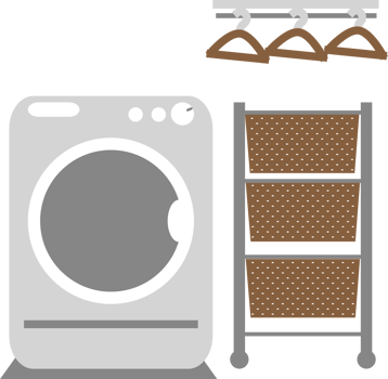 hand drawn laundry room png