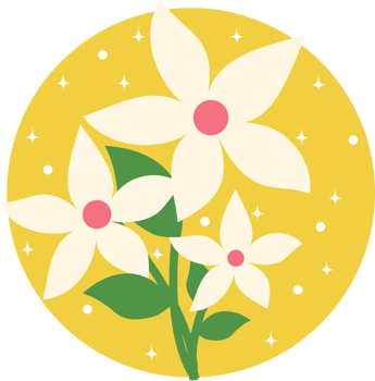 beautiful flower stamp png
