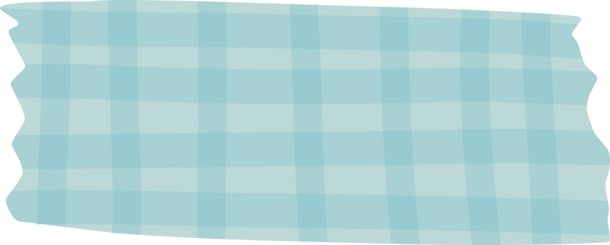 blue checkered washi tape with noise textured decorate element illustration png