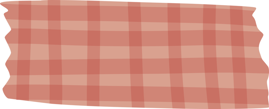 red checkered washi tape with noise textured decorate element illustration png