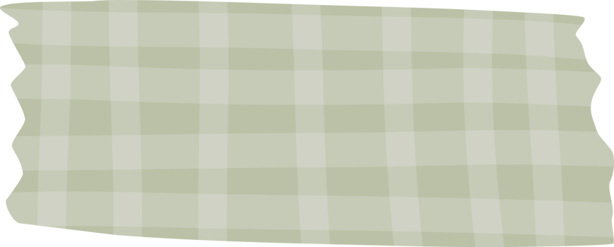 green checkered washi tape with noise textured decorate element illustration png