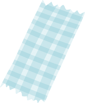 checkered blue washi tape with noise textured decorate element illustration png