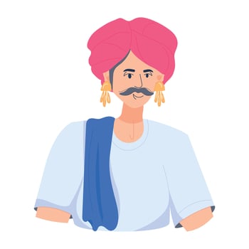 Trendy Village Head vector