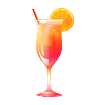 Alcohol cocktail with orange juice png