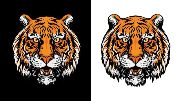 Tiger head vector art