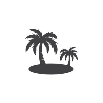 Palm Coconut Tree Logo Icon Silhouette vector