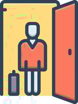 color icon for guest vector