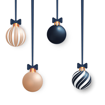 christmas ball decoration collection realistic style and different color elegant christmas balls and ornaments png