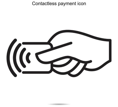 Contactless payment icon, vector illustration.