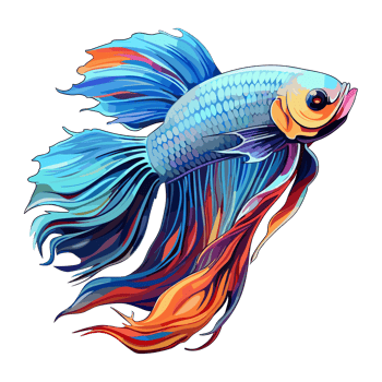 Siamese fighting fish sticker Illustrations, Betta Fish png