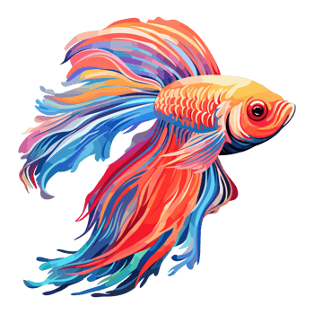 Siamese fighting fish sticker Illustrations, Betta Fish png