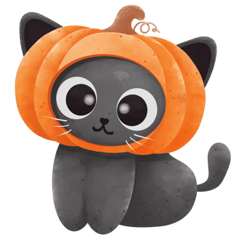 Halloween cat cartoon png