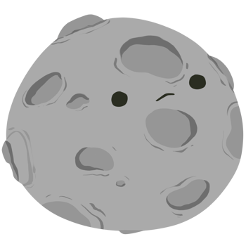 cute grey planet png