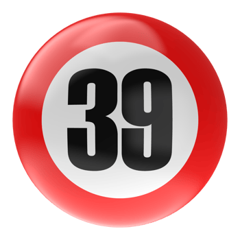 Ball Number Red 3D Render png transparent