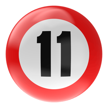 Ball Number Red 3D Render png transparent