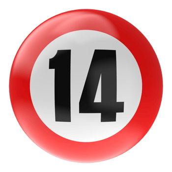 Ball Number Red 3D Render png transparent