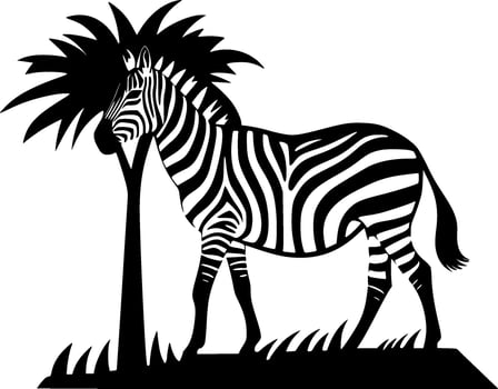 Africa - Black and White Isolated Icon - Vector illustration