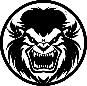 Beast, Minimalist and Simple Silhouette - Vector illustration