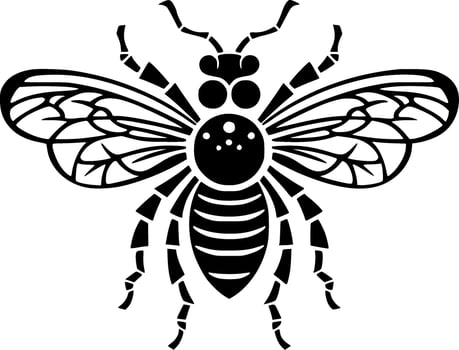 Bee, Minimalist and Simple Silhouette - Vector illustration