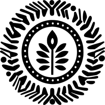 Boho, Black and White Vector illustration