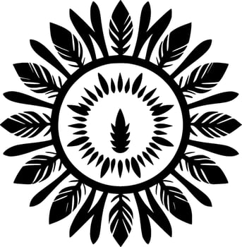 Boho - Black and White Isolated Icon - Vector illustration