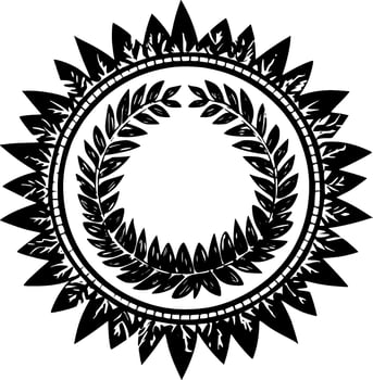 Boho - Black and White Isolated Icon - Vector illustration