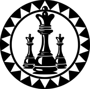 Chess, Minimalist and Simple Silhouette - Vector illustration