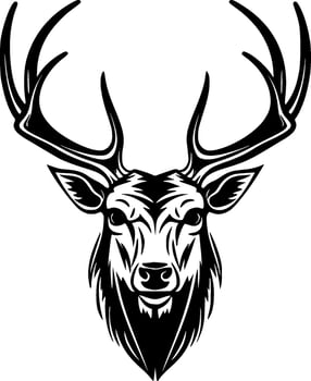 Dear - Black and White Isolated Icon - Vector illustration