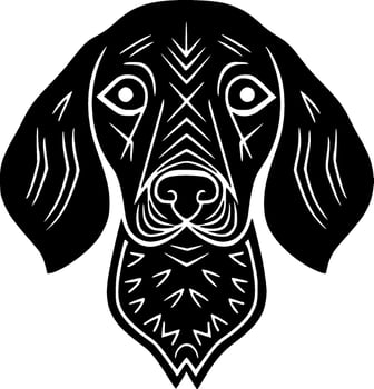 Dog, Minimalist and Simple Silhouette - Vector illustration