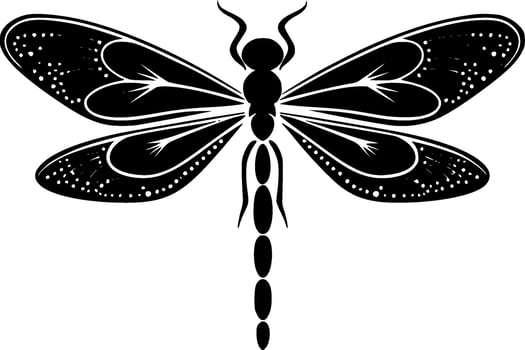 Dragonfly, Minimalist and Simple Silhouette - Vector illustration