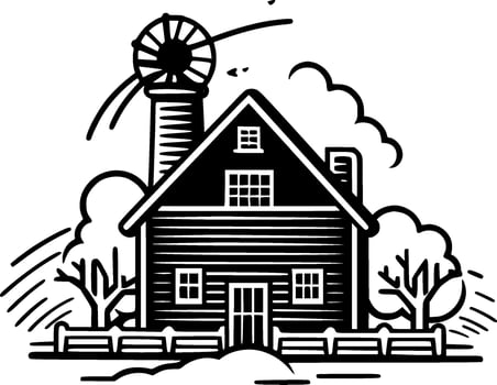 Farmhouse - High Quality Vector Logo - Vector illustration ideal for T-shirt graphic
