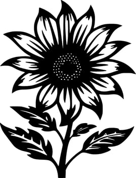 Flower - Minimalist and Flat Logo - Vector illustration
