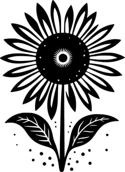 Flower, Minimalist and Simple Silhouette - Vector illustration