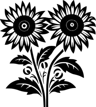 Flowers - High Quality Vector Logo - Vector illustration ideal for T-shirt graphic
