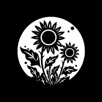 Flowers - Minimalist and Flat Logo - Vector illustration