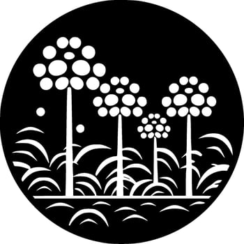Garden - Black and White Isolated Icon - Vector illustration