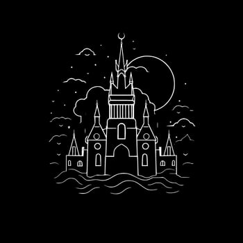 Gothic, Minimalist and Simple Silhouette - Vector illustration