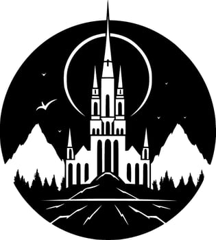 Gothic - Black and White Isolated Icon - Vector illustration
