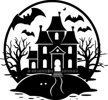 Hallowe'en, Black and White Vector illustration