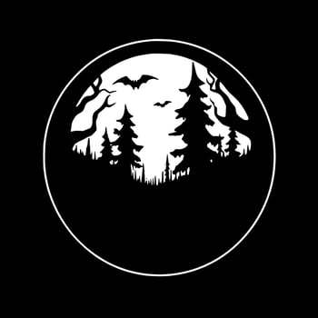 Hallowe'en - Black and White Isolated Icon - Vector illustration