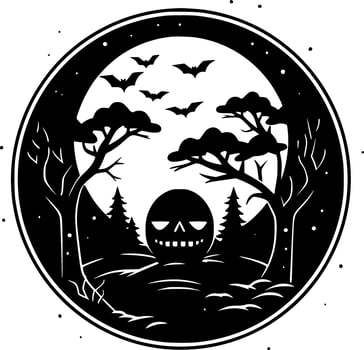 Hallowe'en - Minimalist and Flat Logo - Vector illustration