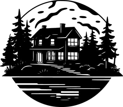 House, Minimalist and Simple Silhouette - Vector illustration