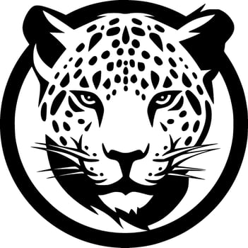 Leopard, Black and White Vector illustration