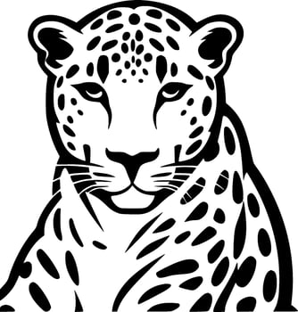 Leopard, Minimalist and Simple Silhouette - Vector illustration