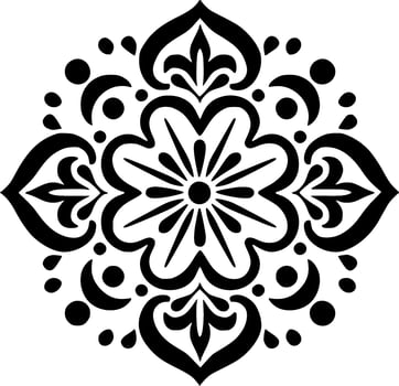 Mandala, Minimalist and Simple Silhouette - Vector illustration