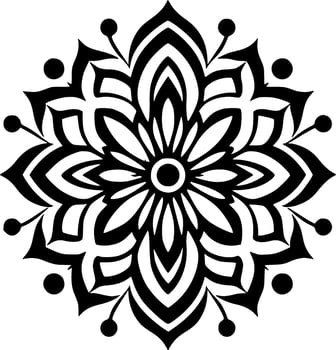 Mandala, Minimalist and Simple Silhouette - Vector illustration